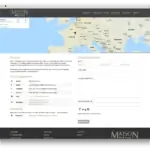Contactpagina met kaart en contactformulier Maison Bellevue.