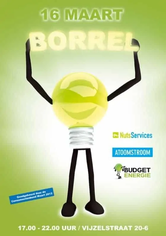 16 maart borrel met energiebedrijven in Vijzelstraat