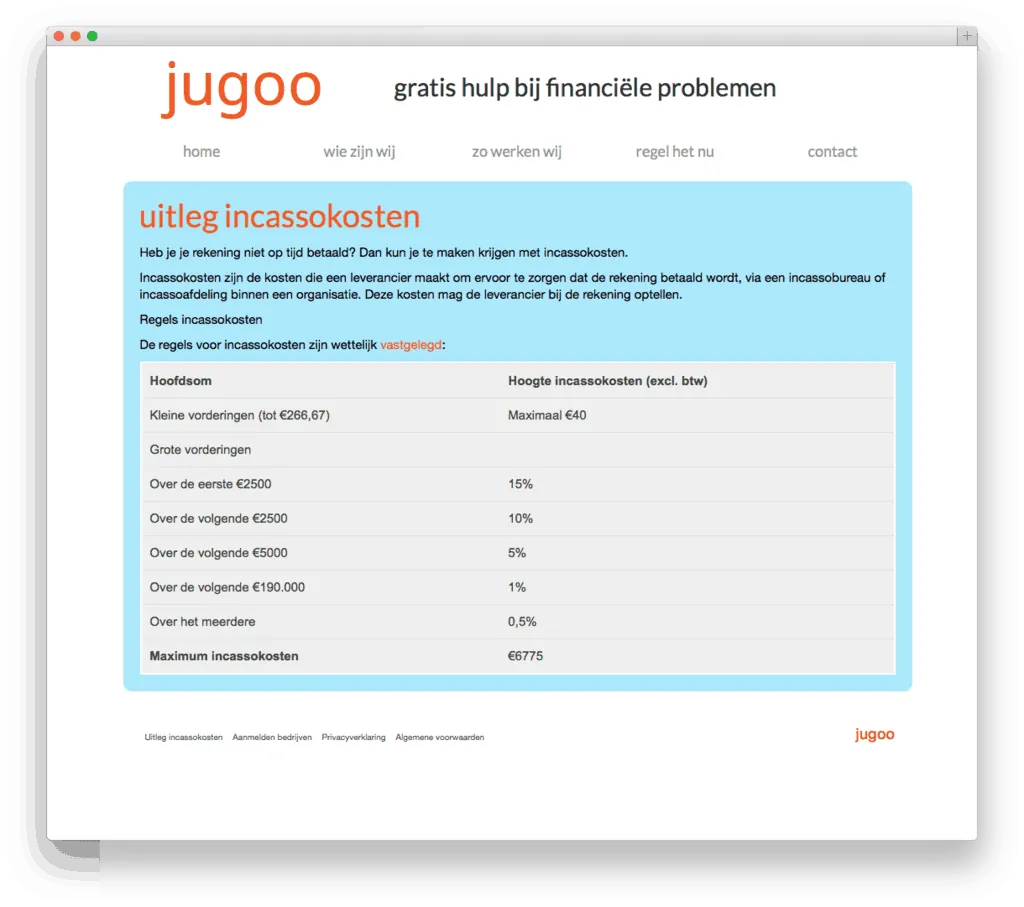 Jugoo website voorbeeld